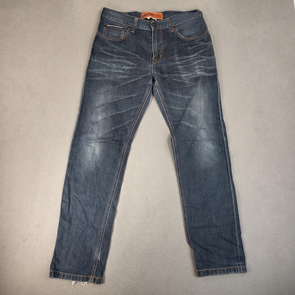 Edwin 505 Skinny Jeans Mens 29x30 Blue Selvage Denim New Vintage Japan